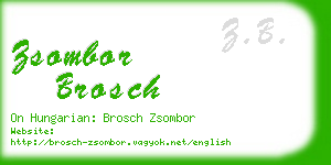 zsombor brosch business card